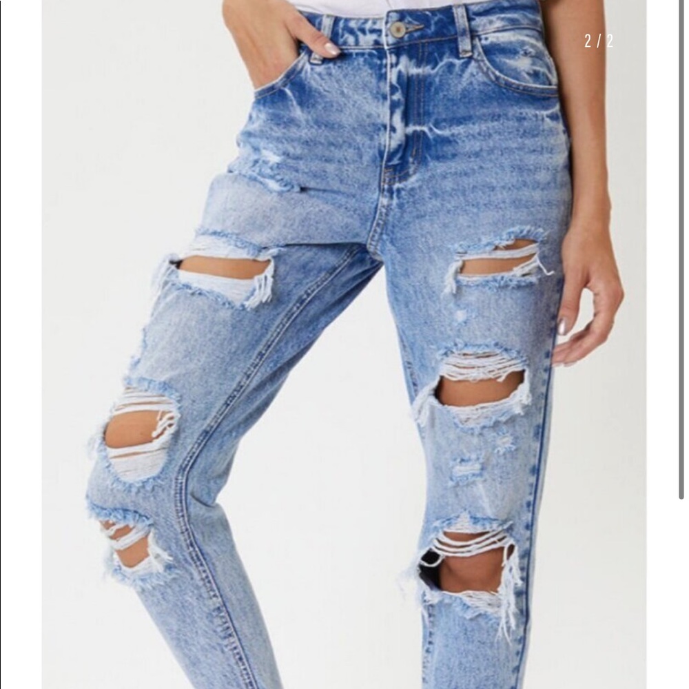 NWT: KanCan High Rise Distressed Boyfriend Jeans - Picture 4 of 6